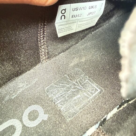 On Cloudpulse Swiss Engineering Women Size 10 Black White Training Shoes - Picture 10 of 11